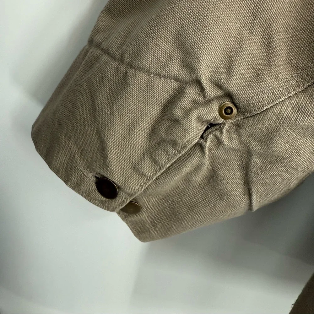 Vintage 90s Duxbak Canvas Chore Barn Jacket Coat Size XXL Tan Hunting Lined